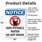 Signmission Non-Potable Water, 10 in W x Rectangle, Aluminum OS-2PACK-NS-A-1014-V-15107 - alternate 4